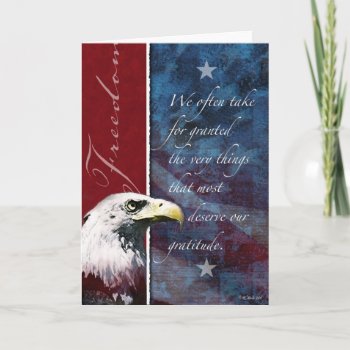 Freedom Gratitude3 - Troop Support Card by William63 at Zazzle