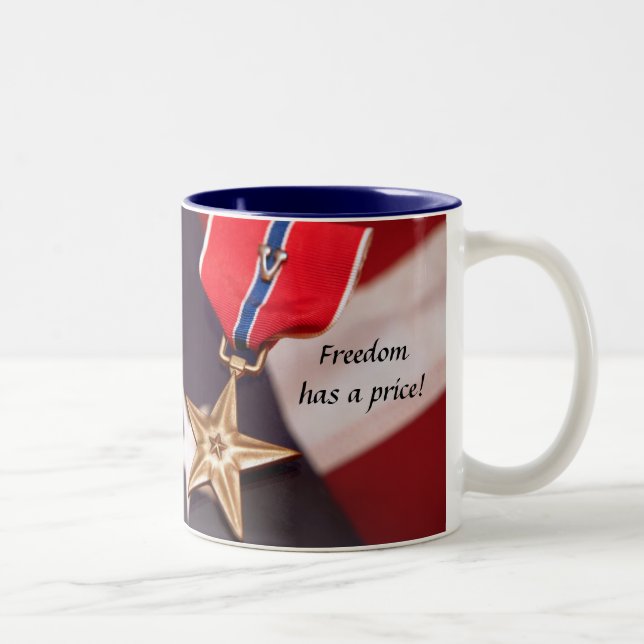 Freedom has a price! Two-Tone coffee mug (Right)