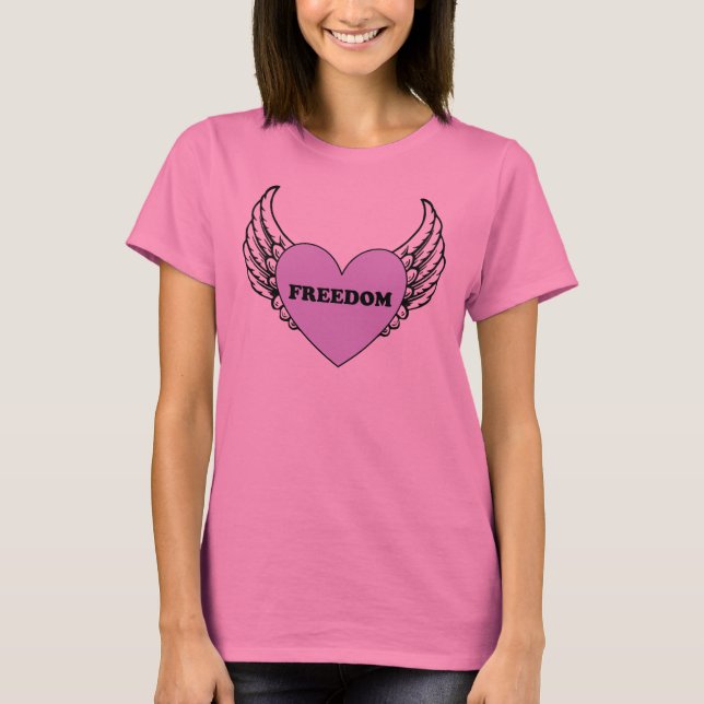 Freedom Heart with Wings Tie-Dye Shirt (Front)
