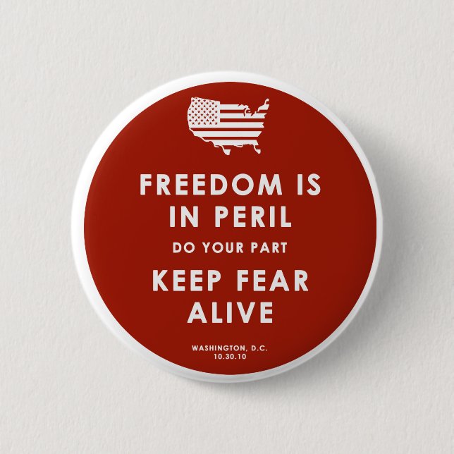 Freedom In Peril! Button (Front)