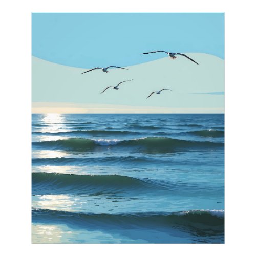 Freedom in the Blue Ocean Photo Print