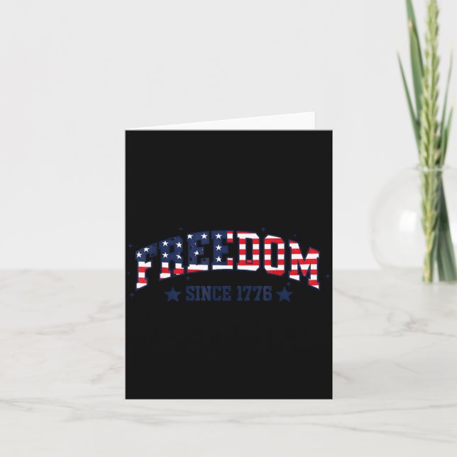 Freedom Independence Day 4th of July USA Card (Front)
