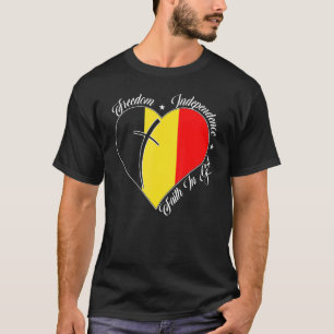 Freedom Independence Faith In God  Christian Belgi T-Shirt