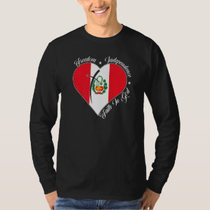 Freedom Independence Faith In God Christian Peru T-Shirt