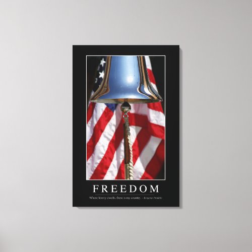 Freedom Inspirational Quote 1 Canvas Print