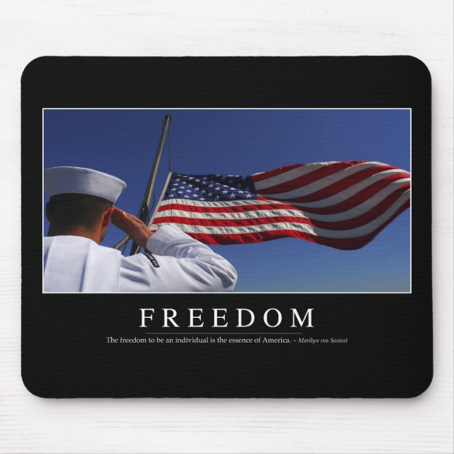 Freedom: Inspirational Quote 2 Mouse Pad (Front)