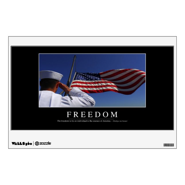 Freedom: Inspirational Quote 2 Wall Sticker (Front)