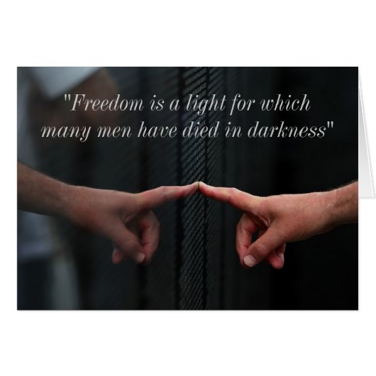 Freedom is a light....... cards (Front Horizontal)