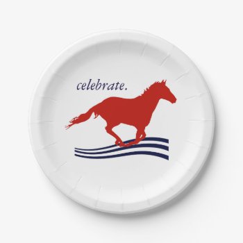Freedom Is Beautiful Show Horse Paper Plates by images2go at Zazzle