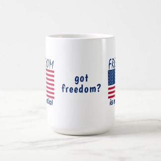 Freedom is essential coffee mug