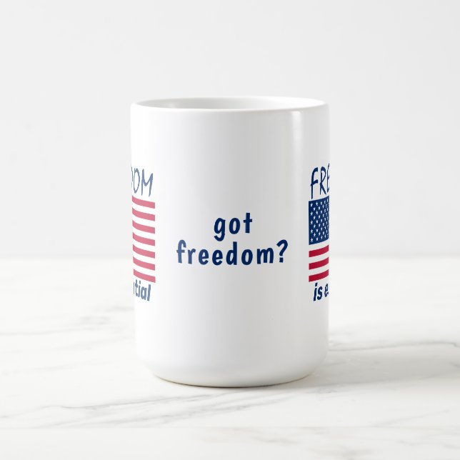 Freedom is essential coffee mug (Center)