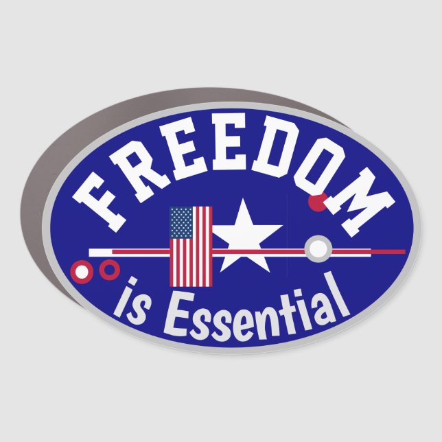 Freedom is Essential  Large Car Magnet (Front)