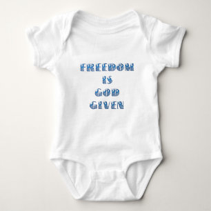 Freedom Is God Given, Blue Baby Bodysuit