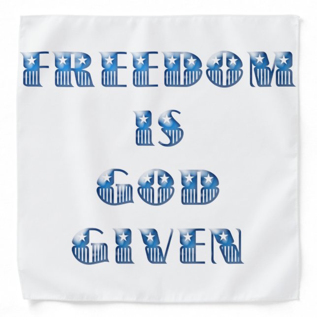 Freedom Is God Given, Blue Bandana (Front)