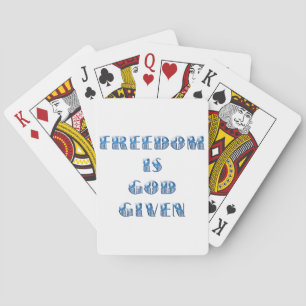 Freedom Is God Given, Blue Poker Cards
