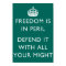 freedom is in peril defend it with all your might