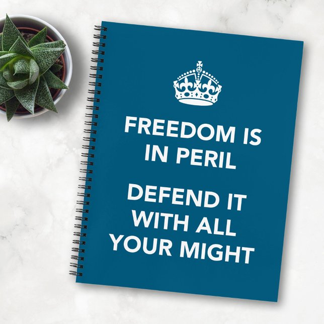 Freedom Is In Peril Spiral Notebook (Creator Uploaded)