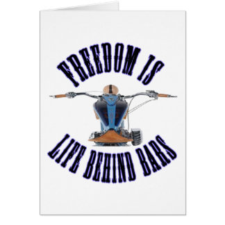 FREEDOM IS LIFE BEHIND BARS CARDS