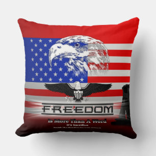 Freedom Is More Than A Word Hz Throw Pillow