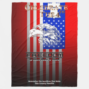 Freedom Is More Than A Word Liberty Fleece Blanket