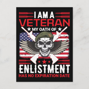 Freedom Is Not Free Honoring Our Veterans on Vet Holiday Postcard