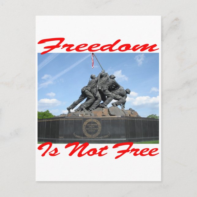 Freedom Is Not Free Postcard (Front)