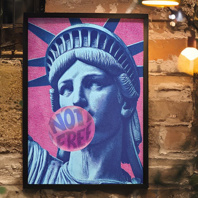Freedom is Not Free Retro Pop Statue of Liberty Poster (Creator Uploaded)