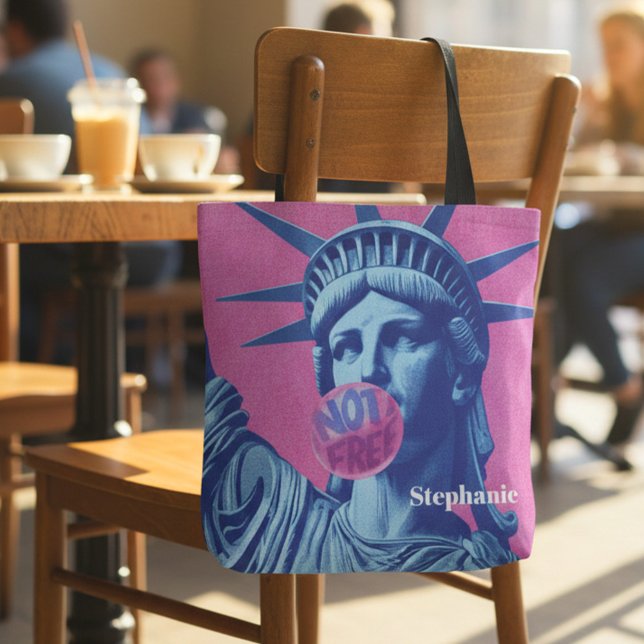 Freedom is Not Free Retro Pop Statue of Liberty Tote Bag (Creator Uploaded)