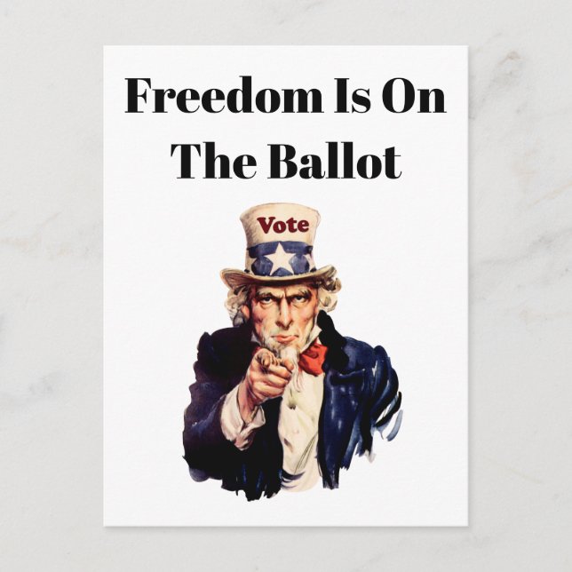 Freedom Is On The Ballot 2026 Postcard (Front)