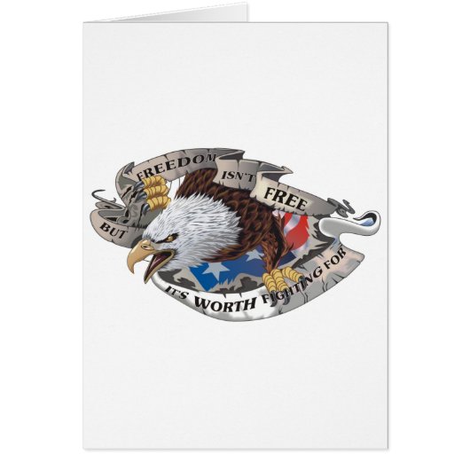Freedom Isn't Free But It's Worth Fighting For Cards (Front)