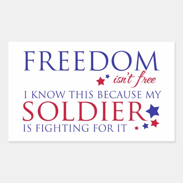 Freedom isn't Free Rectangular Sticker (Front)