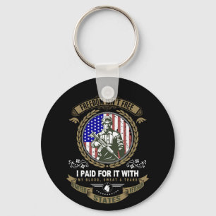Freedom Isn't Free Veteran Keychain