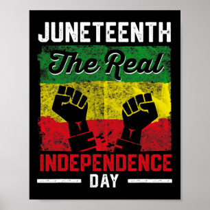 Freedom Juneteenth Real Independence Freedom Day Poster