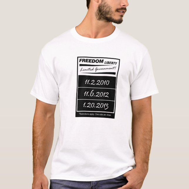 Freedom Liberty Limited Government T-Shirt (Front)