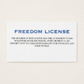 Freedom License (Front)