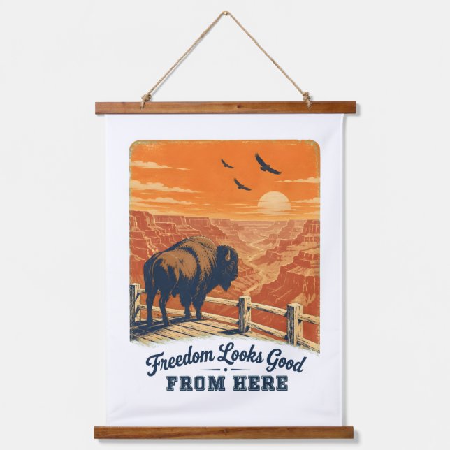 Freedom Looks Good Canyon Hanging Tapestry (Front)