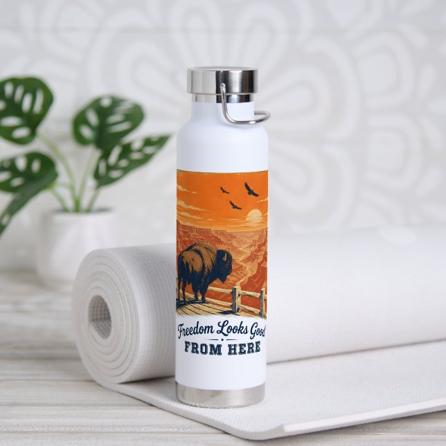 Freedom Looks Good Canyon Water Bottle (Yoga (Rotated))