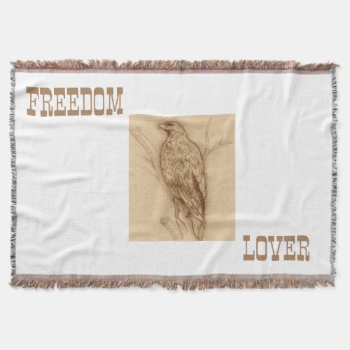 Freedom Lover Eagle PatriotThrow Blanket