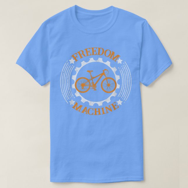 Freedom Machine E-Bike Mountain Bike Biker Cycle  T-Shirt (Design Front)