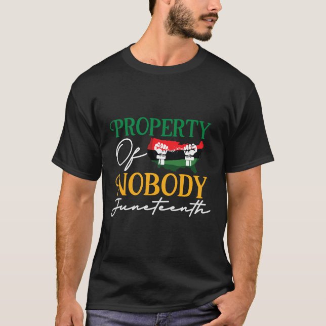 Freedom Melanin Black Women Property Of Nobody  T-Shirt (Front)