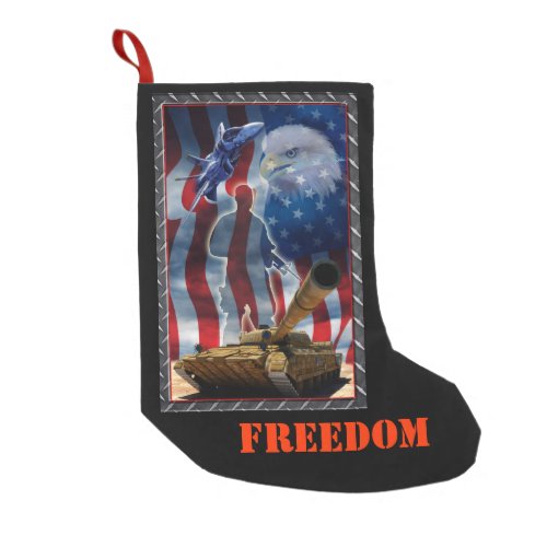 Freedom Military design Small Christmas Stocking