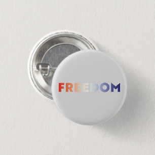 Freedom modern typography red white blue gray button