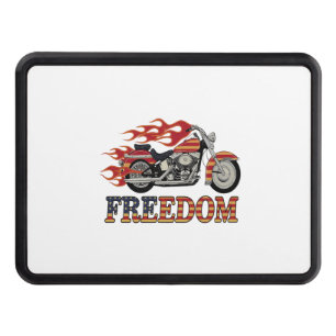 Freedom Motorcycle Flames Hitch Cover