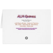 Freedom Mustang 5"x7" Card, wht envelopes incl (Back Horizontal)