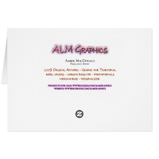 Freedom Mustang 5"x7" Card, wht envelopes incl (Back Horizontal)