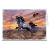Freedom Mustang 5"x7" Card, wht envelopes incl (Front Horizontal)