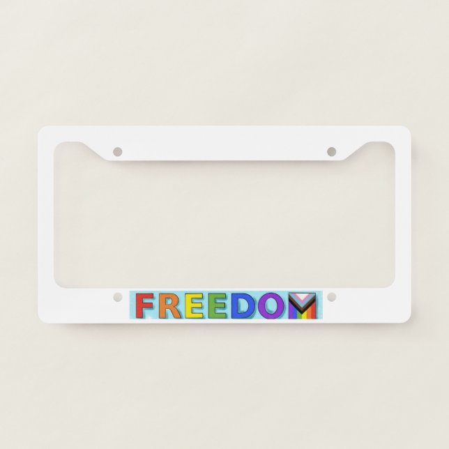 Freedom name plate license plate frame (Front)