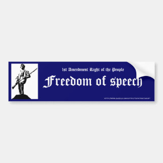 Freedom of speech bumper sticker
