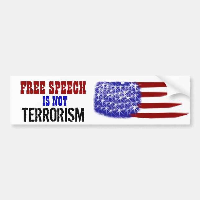 Freedom of Speech Bumper Sticker (Front)
