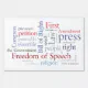 Freedom of Speech First Amendment Rights Text Yard Sign | Zazzle